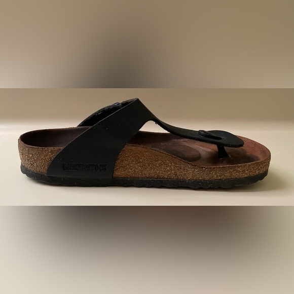 Birkenstock flip flops size 38 (7-7.5) in black - Picture 4 of 7